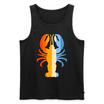 Languste Meeresfrüchte Maine Lobster Hummer - Männer Premium Bio Tank Top - Schwarz - Vorne - Michal (187cm)