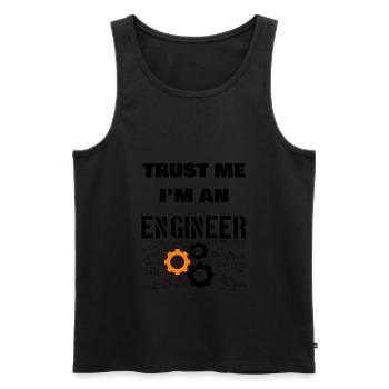 Vertrauen Sie mir, ich bin Ingenieur - Männer Premium Bio Tank Top - Schwarz - Vorne - AI Model Male 178 light (178cm)