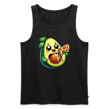 Avocado Pizza Käseliebhaber - Männer Premium Bio Tank Top - Schwarz - Vorne - Michal (187cm)