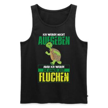 Wandern Ich werde nicht aufgeben - Männer Premium Bio Tank Top - Schwarz - Vorne - AI Model Male 178 light (178cm)