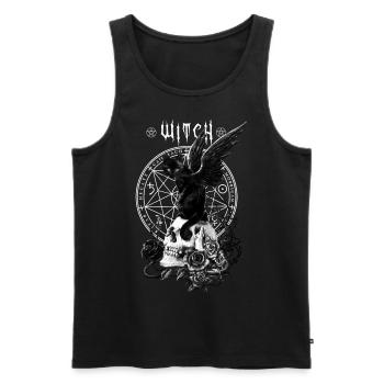Alchemy England Nine Lives of Poe - Men's Premium Organic Tank Top - black - Front - Michal (187cm)