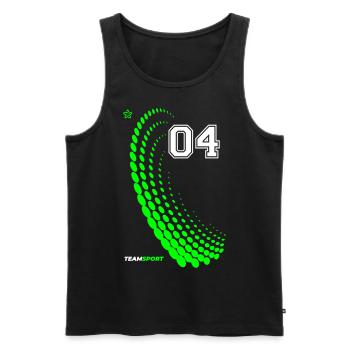04 JERSEY Jersey Number Four Sport Team Game Motif - Men's Premium Organic Tank Top - black - Front - AI Model Male 178 light (178cm)