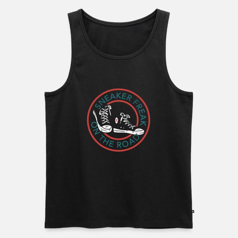 Sneaker freak - Männer Premium Bio Tank Top - Schwarz