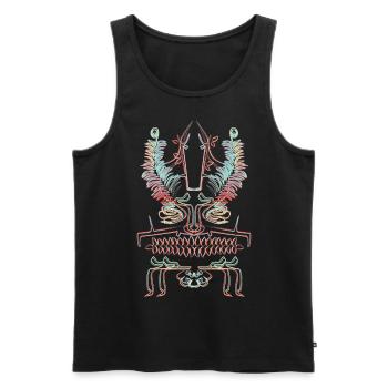 Psycho abstraction - Men's Premium Organic Tank Top - black - Front - AI Model Male 178 light (178cm)