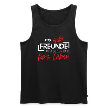 Beste Freunde FREUND Kumpel Kumpels - Männer Premium Bio Tank Top - Schwarz - Vorne - AI Model Male 178 light (178cm)