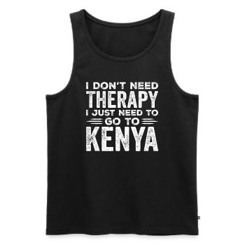 I Don't Need Therapy I Just Need Go To Kenya - Men's Premium Organic Tank Top - black - Front - Michal (187cm)