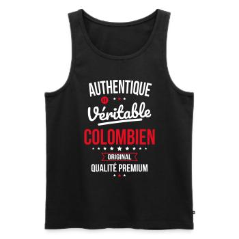 Authentique et véritable Colombien - Original - Débardeur bio Premium Homme - noir - Devant - Michal (187cm)