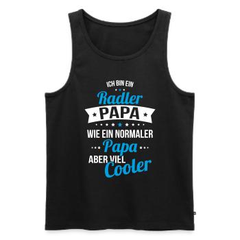 Radler dad like a normal dad but much cooler - Men's Premium Organic Tank Top - black - Front - Michal (187cm)