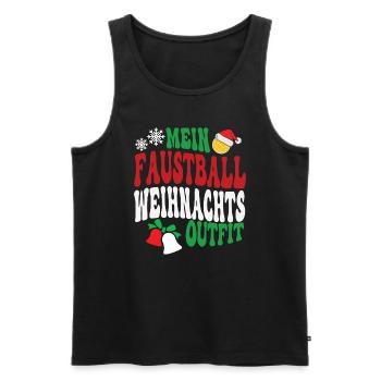 Faustball Weihnachten Outfit Faustballspieler XMAS - Männer Premium Bio Tank Top - Schwarz - Vorne - Michal (187cm)