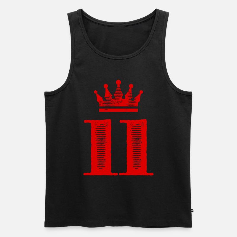 11 Zahl Krone - Männer Premium Bio Tank Top - undefined