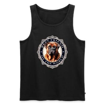 Bester Freund Bullmastiff - Männer Premium Bio Tank Top - Schwarz - Vorne - AI Model Male 178 light (178cm)
