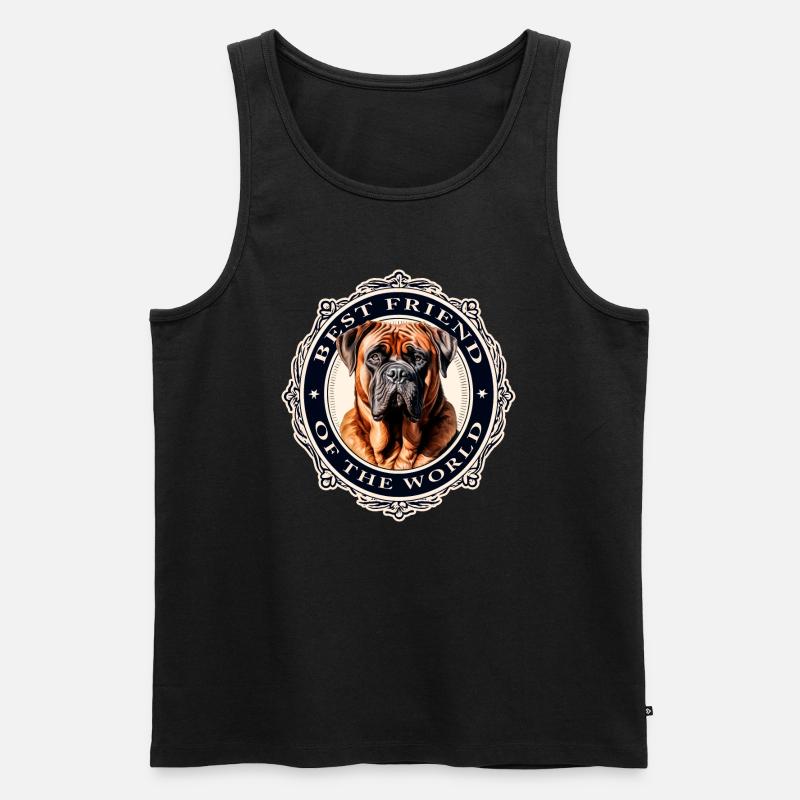 Bester Freund Bullmastiff - Männer Premium Bio Tank Top - Schwarz