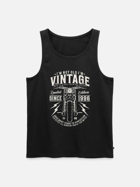 1996 Jahrgang Geburtstag Vintage Motorrad - Männer Premium Bio Tank Top - Schwarz