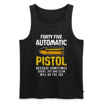 Pistole Gewehr Jagd Sportschießen - Männer Premium Bio Tank Top - Schwarz - Vorne - AI Model Male 178 light (178cm)
