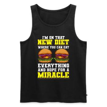Buffet Menü Mahlzeit Köstlichkeiten - Männer Premium Bio Tank Top - Schwarz - Vorne - AI Model Male 178 light (178cm)