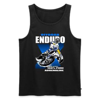 Enduro Offroad - Männer Premium Bio Tank Top - Schwarz - Vorne - Michal (187cm)