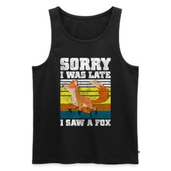 Tier Weisheit Jäger - Männer Premium Bio Tank Top - Schwarz - Vorne - AI Model Male 178 light (178cm)