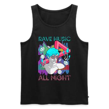 House Electro Dj - Männer Premium Bio Tank Top - Schwarz - Vorne - AI Model Male 178 light (178cm)