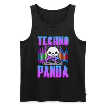 Rave Rave Music Electro Party - Men's Premium Organic Tank Top - black - Front - AI Model Male 178 light (178cm)