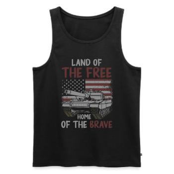 Military Veteran Weapon Dog Tag - Men's Premium Organic Tank Top - black - Front - Michal (187cm)