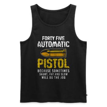 Weapon Pistol Gun Owner - Men's Premium Organic Tank Top - black - Front - AI Model Male 178 light (178cm)