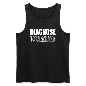 Diagnose Totalschaden - Männer Premium Bio Tank Top - Schwarz - Vorne - AI Model Male 178 light (178cm)