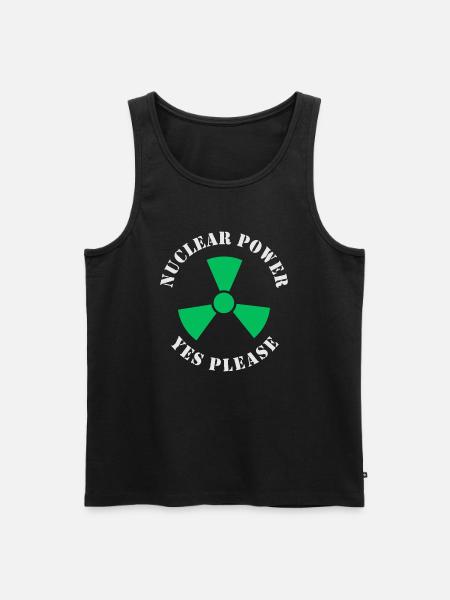 Atomkraft, Ja bitte, Kernenergie - Männer Premium Bio Tank Top - Schwarz