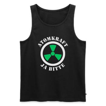 Atomkraft, Ja bitte - Männer Premium Bio Tank Top - Schwarz - Vorne - Michal (187cm)