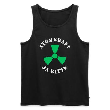 Atomkraft, Ja bitte - Männer Premium Bio Tank Top - Schwarz - Vorne - Michal (187cm)