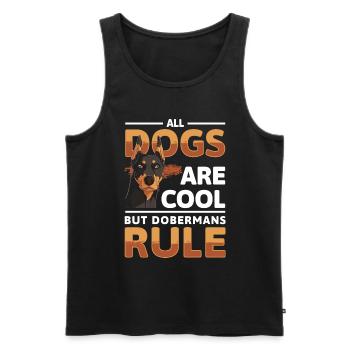 Wachhund Hunderasse Beschützen - Männer Premium Bio Tank Top - Schwarz - Vorne - AI Model Male 178 light (178cm)