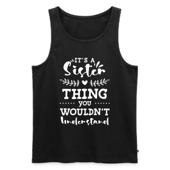 Familie Bruder Süß Aufpassen - Männer Premium Bio Tank Top - Schwarz - Vorne - Michal (187cm)