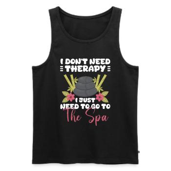 Relaxation Relax Holiday Yoga - Men's Premium Organic Tank Top - black - Front - Michal (187cm)