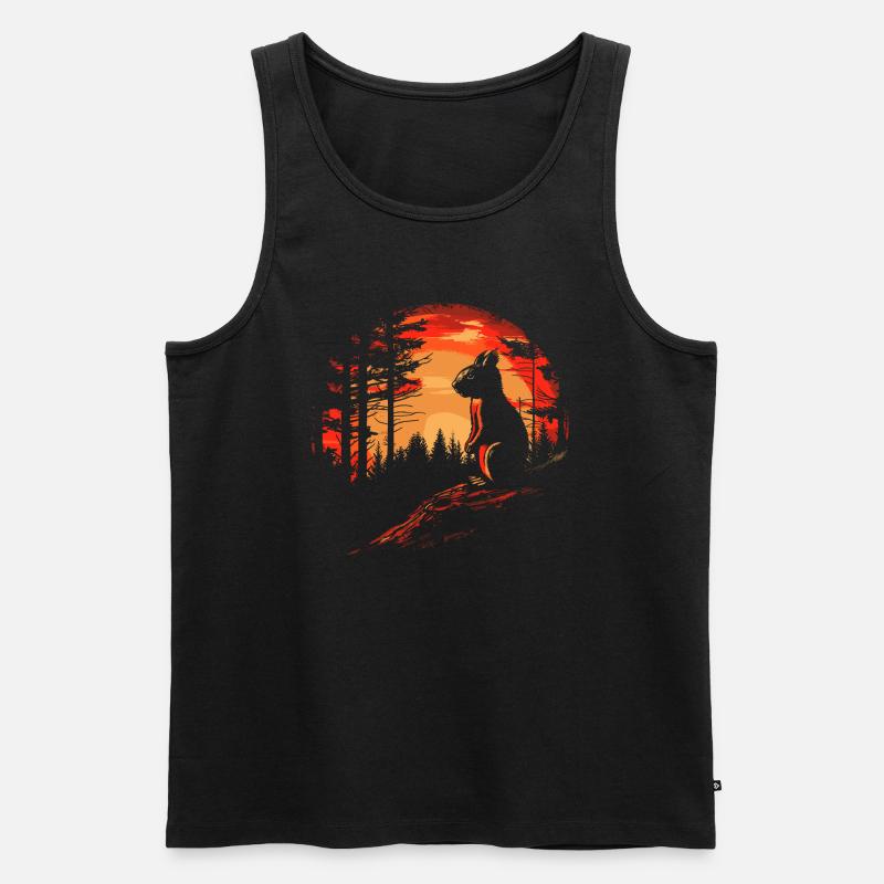 Eichhörnchen Wald Baumhörnchen Hörnchen - Männer Premium Bio Tank Top - Schwarz