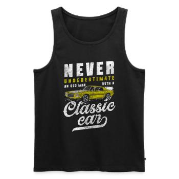 Oldtimer Motorsport Sports Car - Men's Premium Organic Tank Top - black - Front - AI Model Male 178 light (178cm)