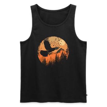 Elster Vogel Vogelzüchter Fliegen - Männer Premium Bio Tank Top - Schwarz - Vorne - AI Model Male 178 light (178cm)