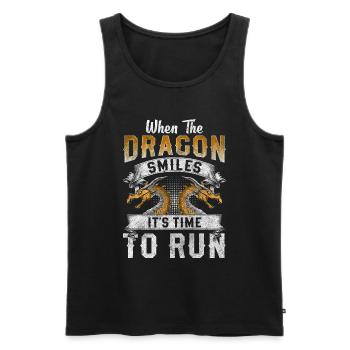 Livre de mythologie du dragon Tribal - Débardeur bio Premium Homme - noir - Devant - Michal (187cm)