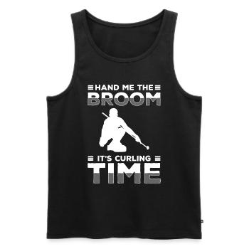 Curler Eis Curl Team - Männer Premium Bio Tank Top - Schwarz - Vorne - AI Model Male 178 light (178cm)