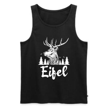 Eifel - Men's Premium Organic Tank Top - black - Front - Michal (187cm)