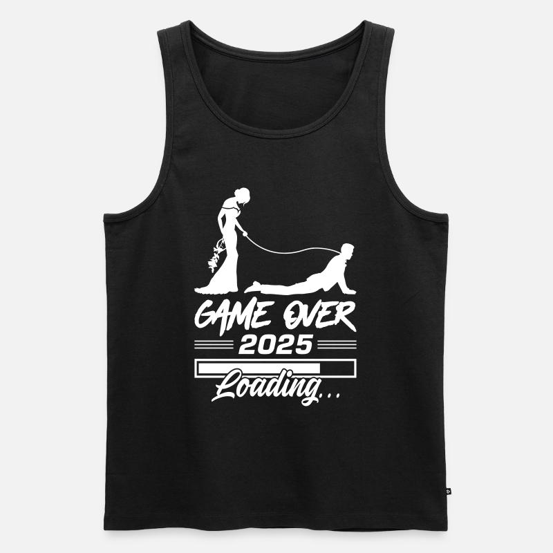 Hochzeit Loading 2025 Game Over - Männer Premium Bio Tank Top - Schwarz