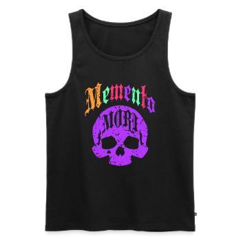 Memento Mori Skull - Men's Premium Organic Tank Top - black - Front - AI Model Male 178 light (178cm)