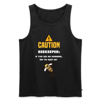 Lustige Imkerei Alabri Imker Honigbiene Bienenlieb - Männer Premium Bio Tank Top - Schwarz - Vorne - Michal (187cm)