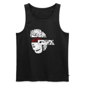 Kunst Klassische ästhetische Grafik - Männer Premium Bio Tank Top - Schwarz - Vorne - AI Model Male 178 light (178cm)