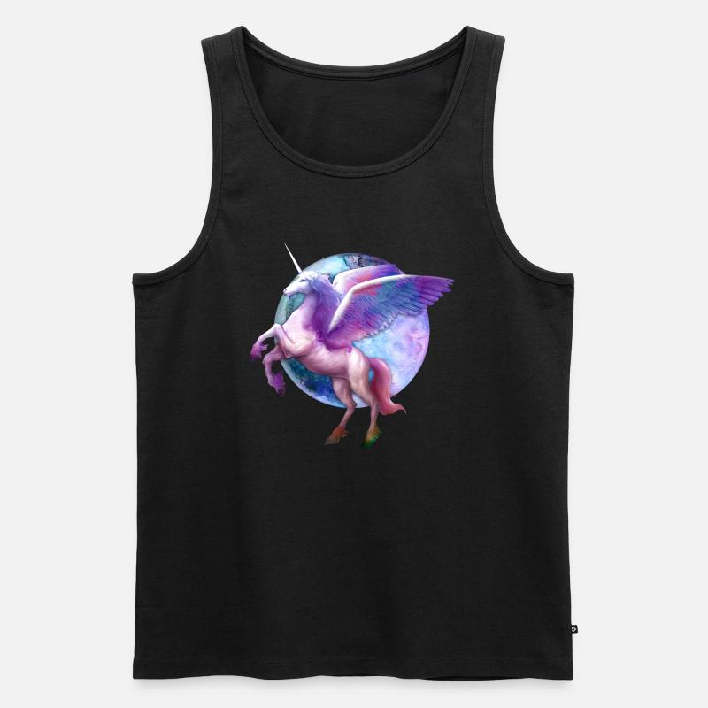 Graphique du cheval Pegasus - Débardeur bio Premium Homme - noir