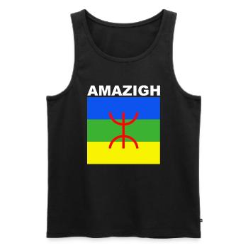 Amazigh - Männer Premium Bio Tank Top - Schwarz - Vorne - Michal (187cm)