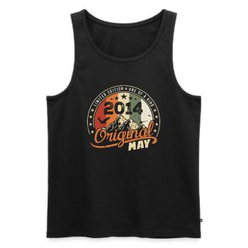 Mai 2014 Jahrgang Geboren im Mai 2014 Geburtstag - Männer Premium Bio Tank Top - Schwarz - Vorne - Michal (187cm)