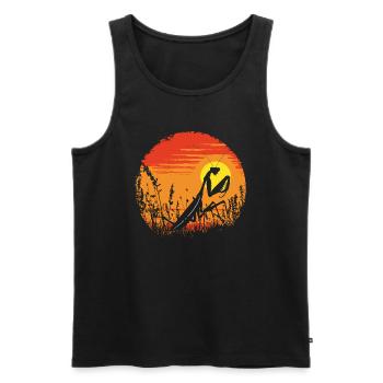 Gottesanbeterin Insekt - Männer Premium Bio Tank Top - Schwarz - Vorne - Michal (187cm)