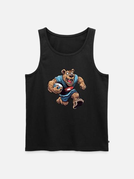 Bears Rugby Player - Men's Premium Organic Tank Top - black
