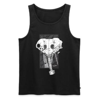 Elephant Bn - Débardeur bio Premium Homme - noir - Devant - AI Model Male 178 light (178cm)