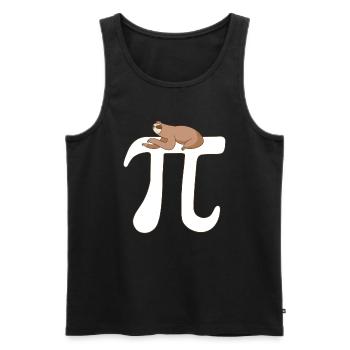 Math Sloth Pi - Men's Premium Organic Tank Top - black - Front - Michal (187cm)