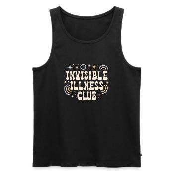 Invisible illness club - Men's Premium Organic Tank Top - black - Front - AI Model Male 178 light (178cm)